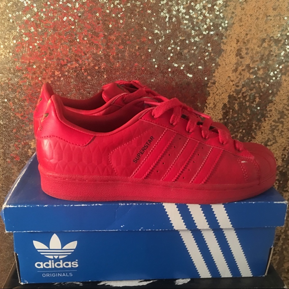 Fire Red superstar Addidas - Picture 4 of 7